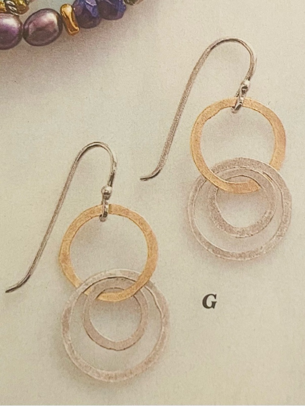 New! Circle of Friends Gold Earrings Retail $195